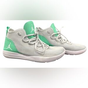 Nike Air Jordan Knit High-Top Sneakers in Mint Green and White
